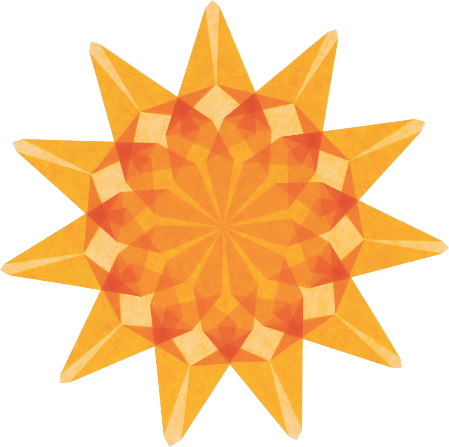 Wundervolle Fenstersterne (Karminrot, Sonnengelb, Orange)