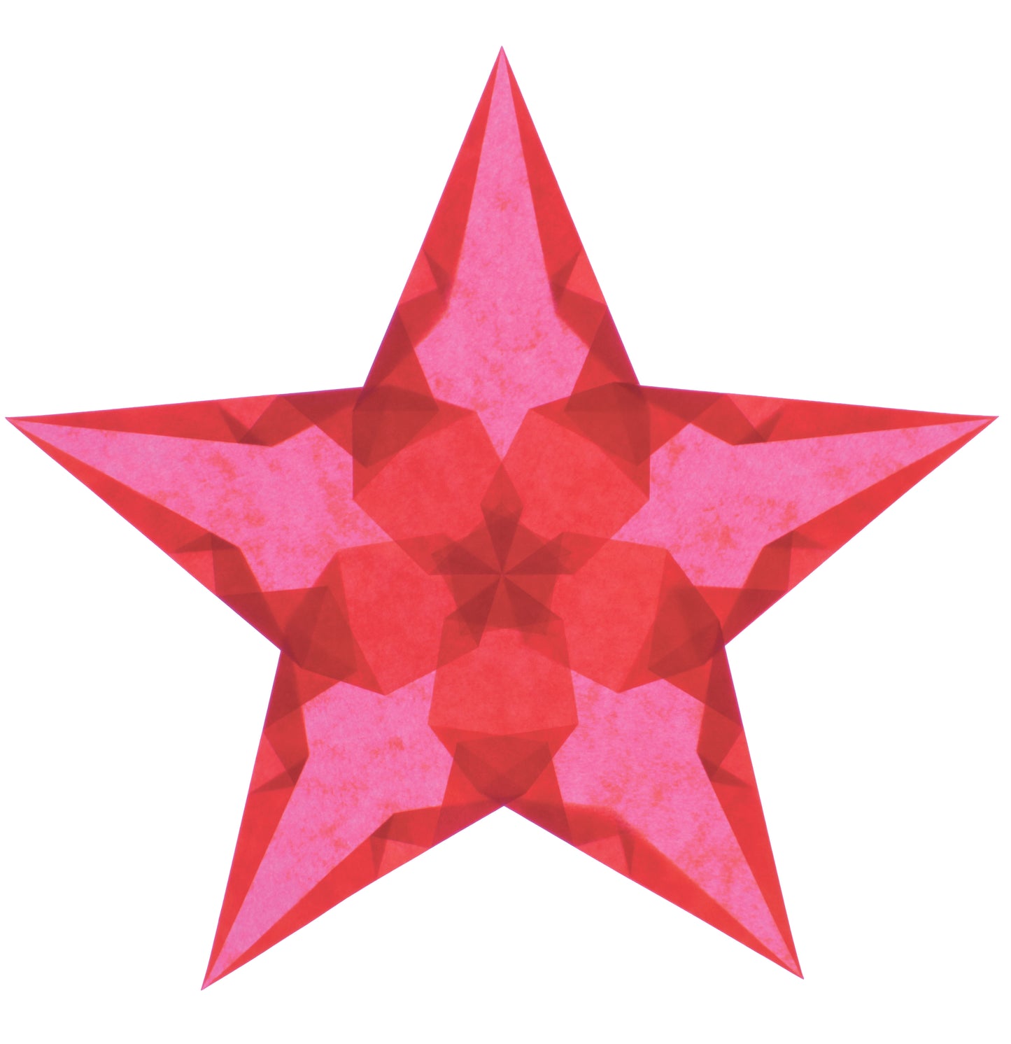 6 kinderleichte FENSTERSTERNE (Karminrot, Sonnengelb, Orange)
