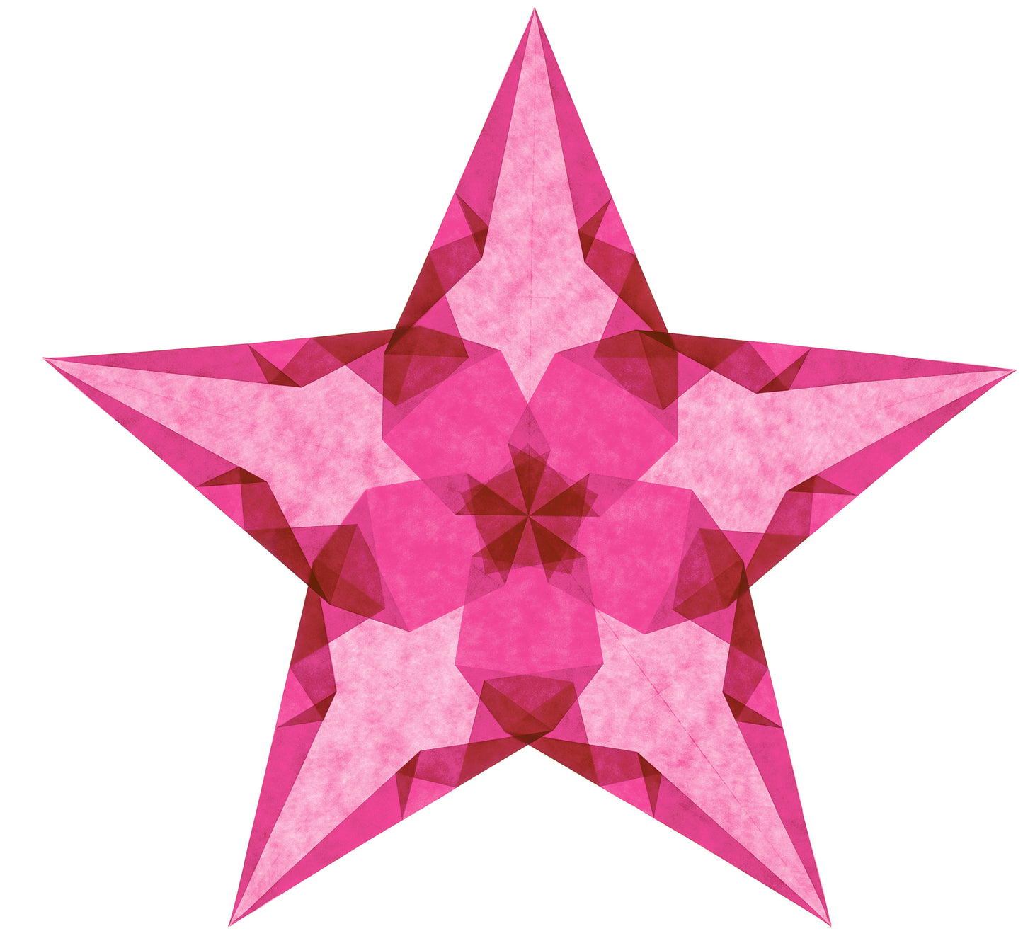 6 kinderleichte FENSTERSTERNE (Tiefblau, Hellgelb, Magenta)