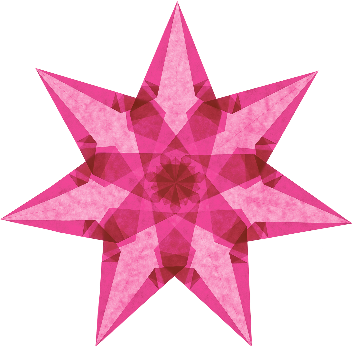 Faszinierende Fenstersterne (Tiefblau, Hellgelb, Magenta)