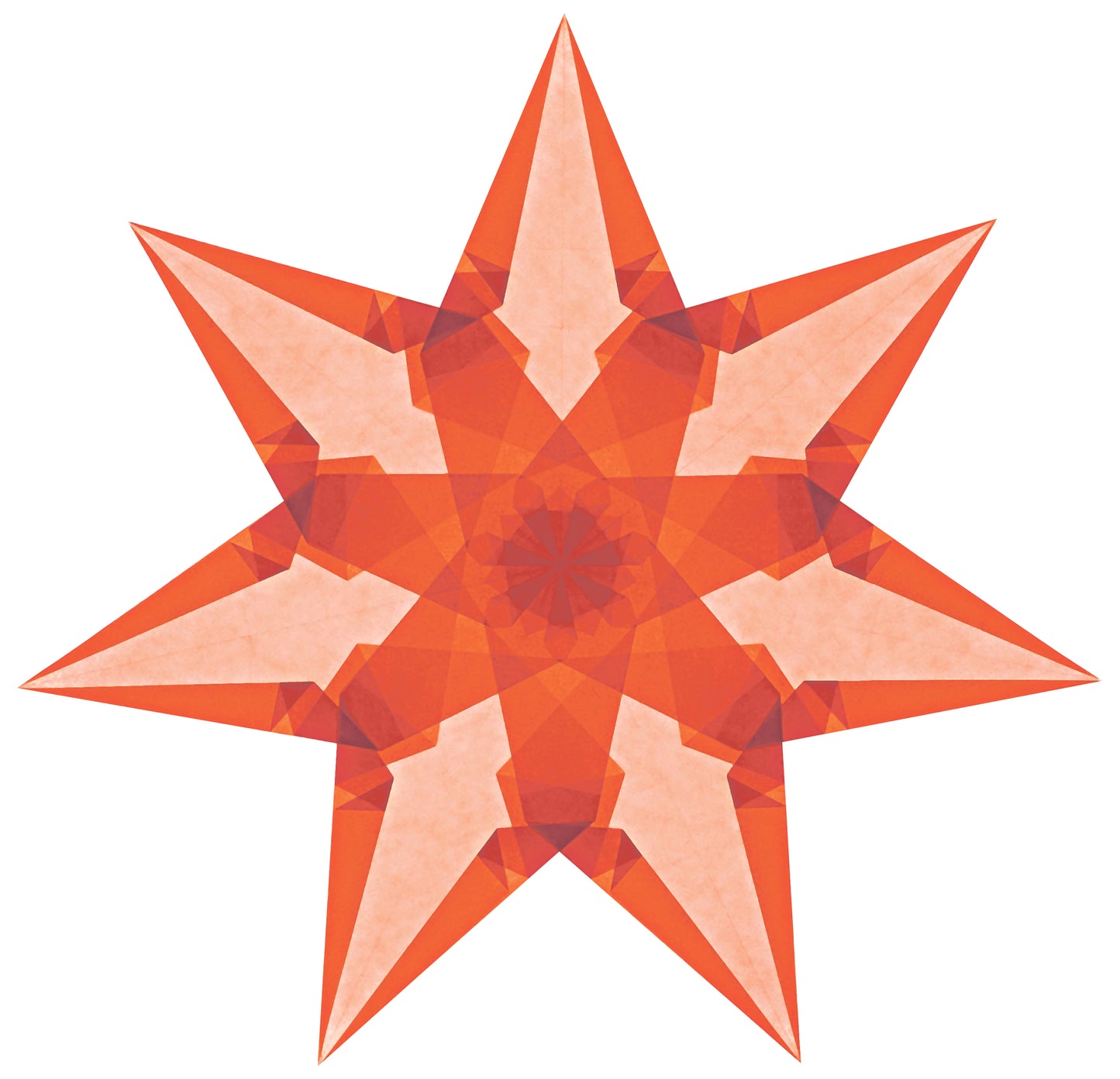 Faszinierende Fenstersterne (Karminrot, Sonnengelb, Orange)
