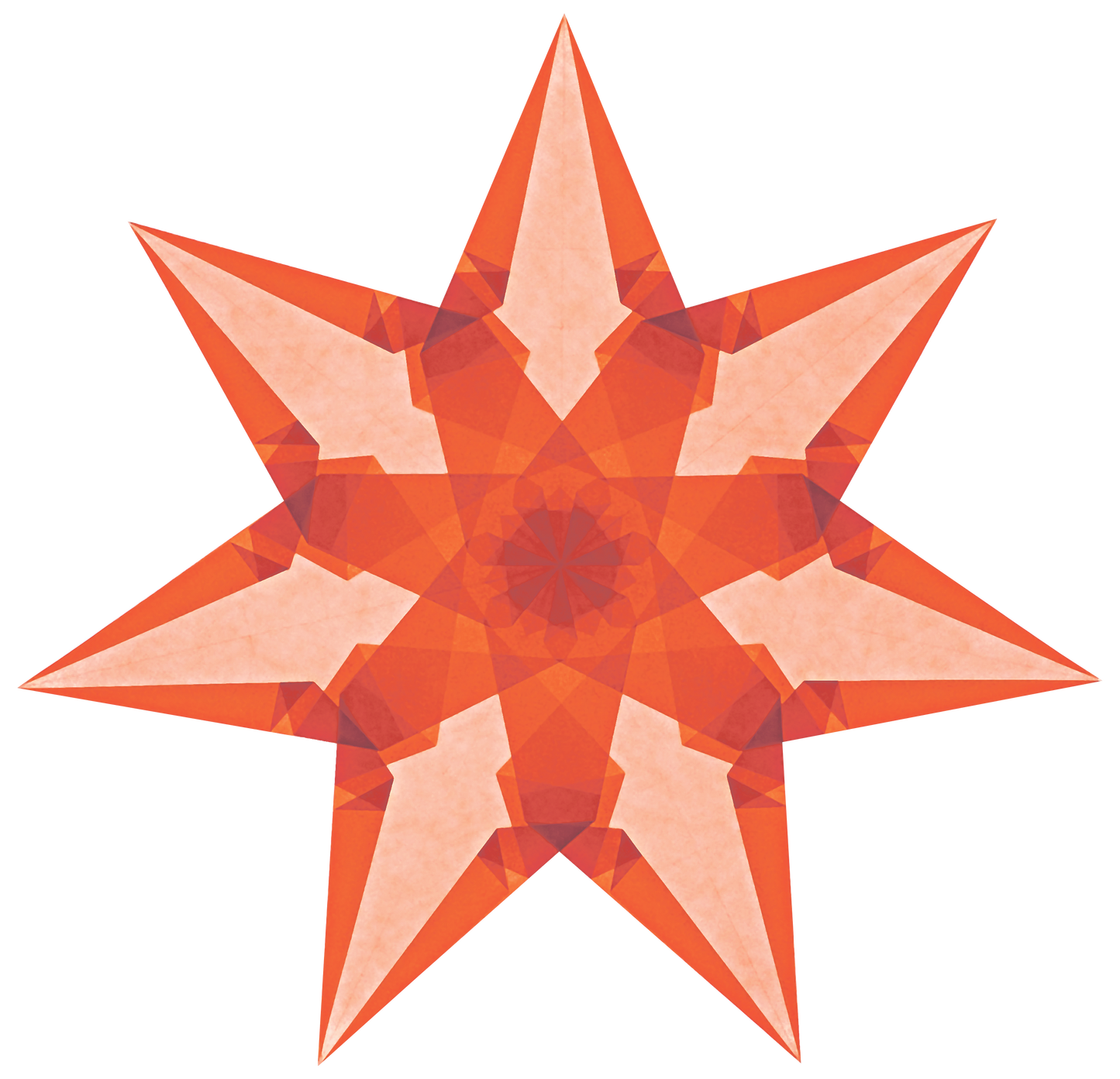 Faszinierende Fenstersterne (Karminrot, Sonnengelb, Orange)