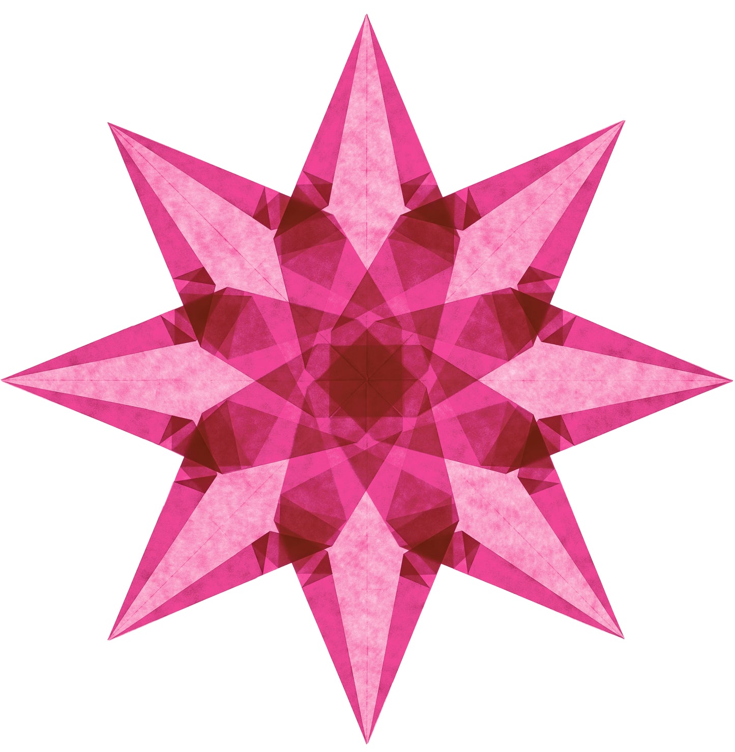 Faszinierende Fenstersterne (Tiefblau, Hellgelb, Magenta)