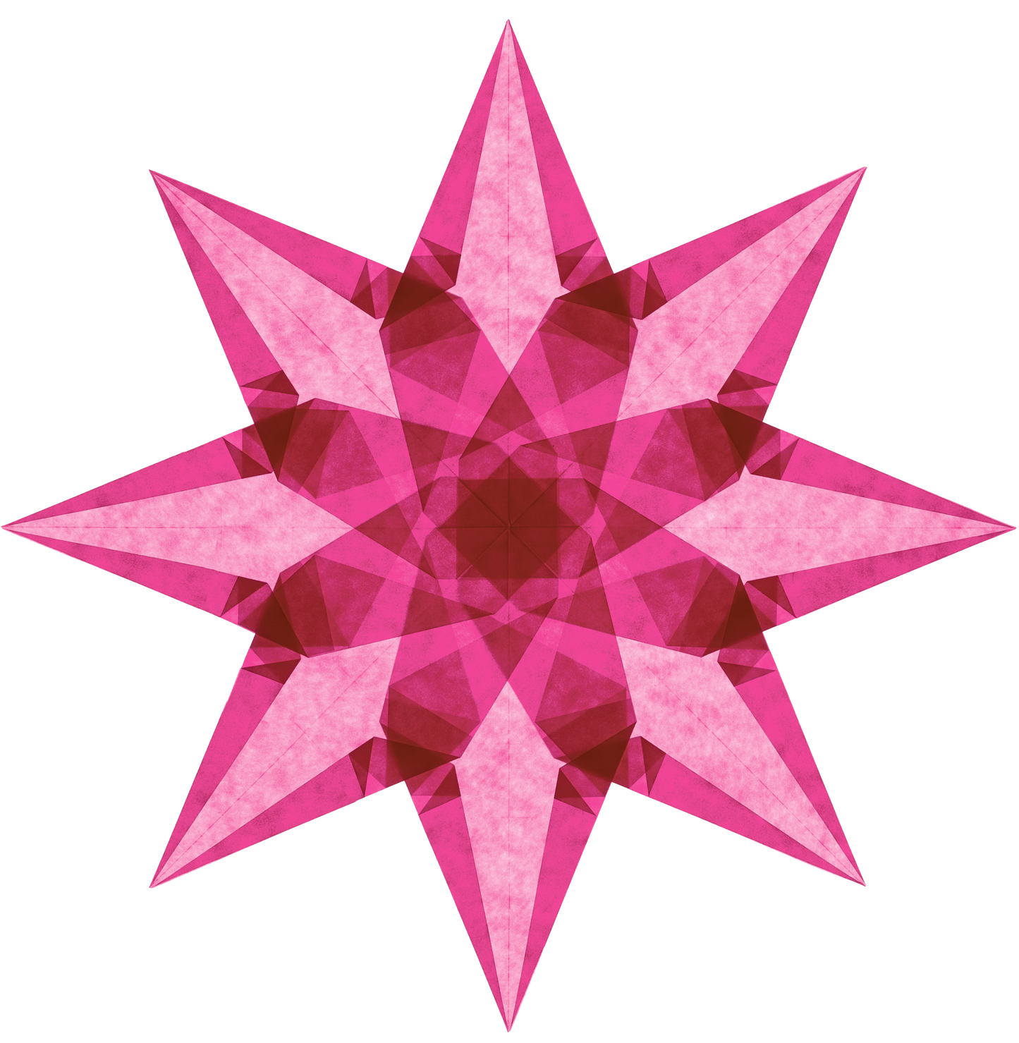 Faszinierende Fenstersterne (Tiefblau, Hellgelb, Magenta)