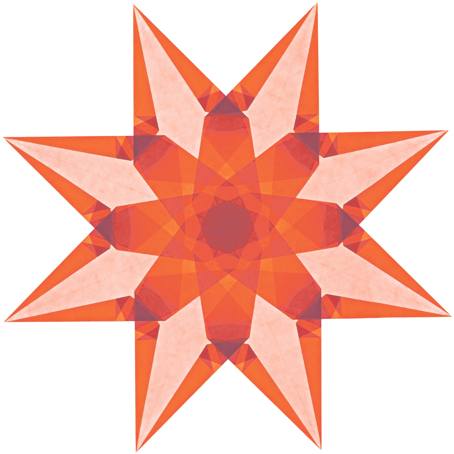 Faszinierende Fenstersterne (Karminrot, Sonnengelb, Orange)