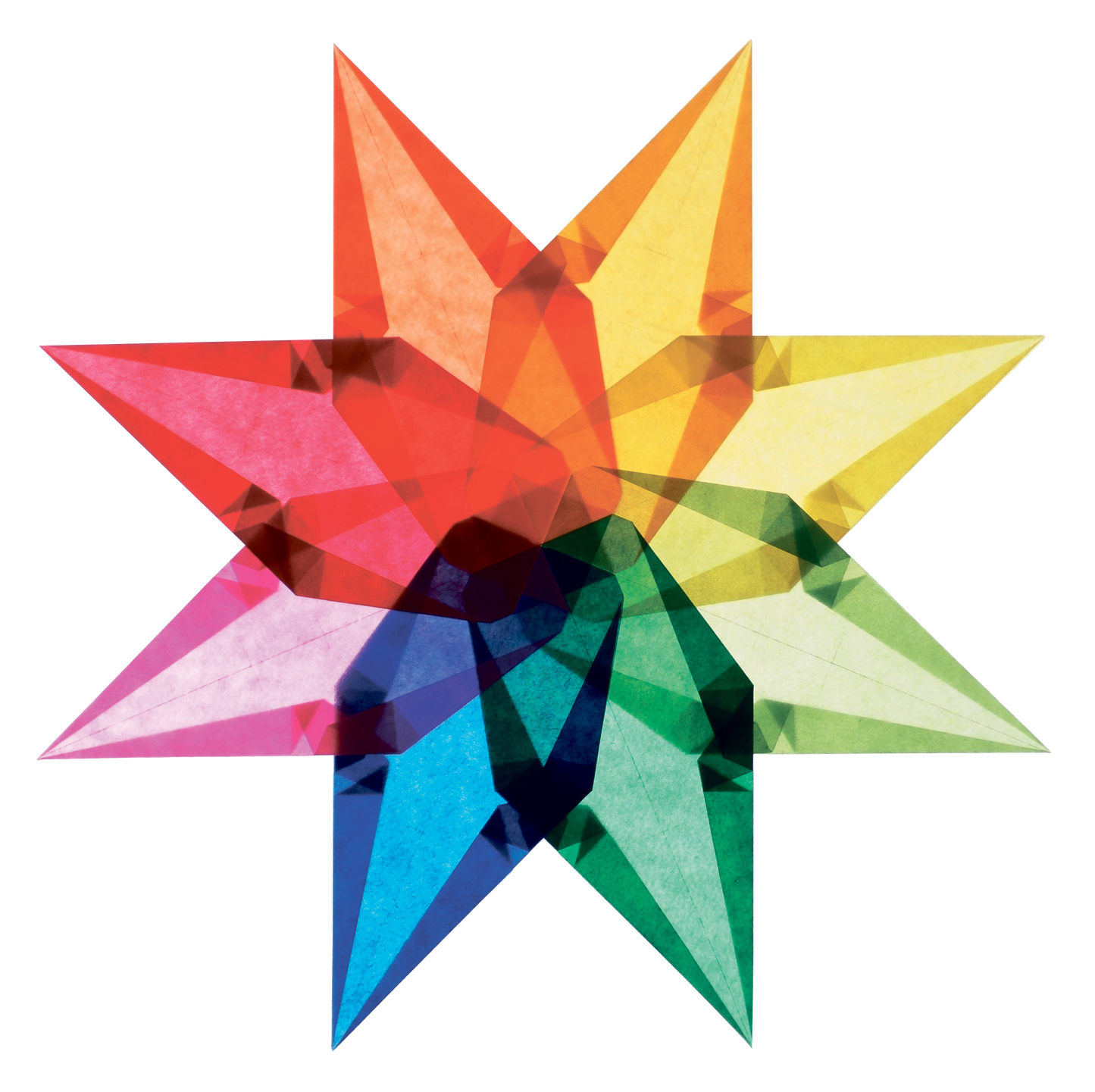 Faszinierende Fenstersterne Regenbogenfarben