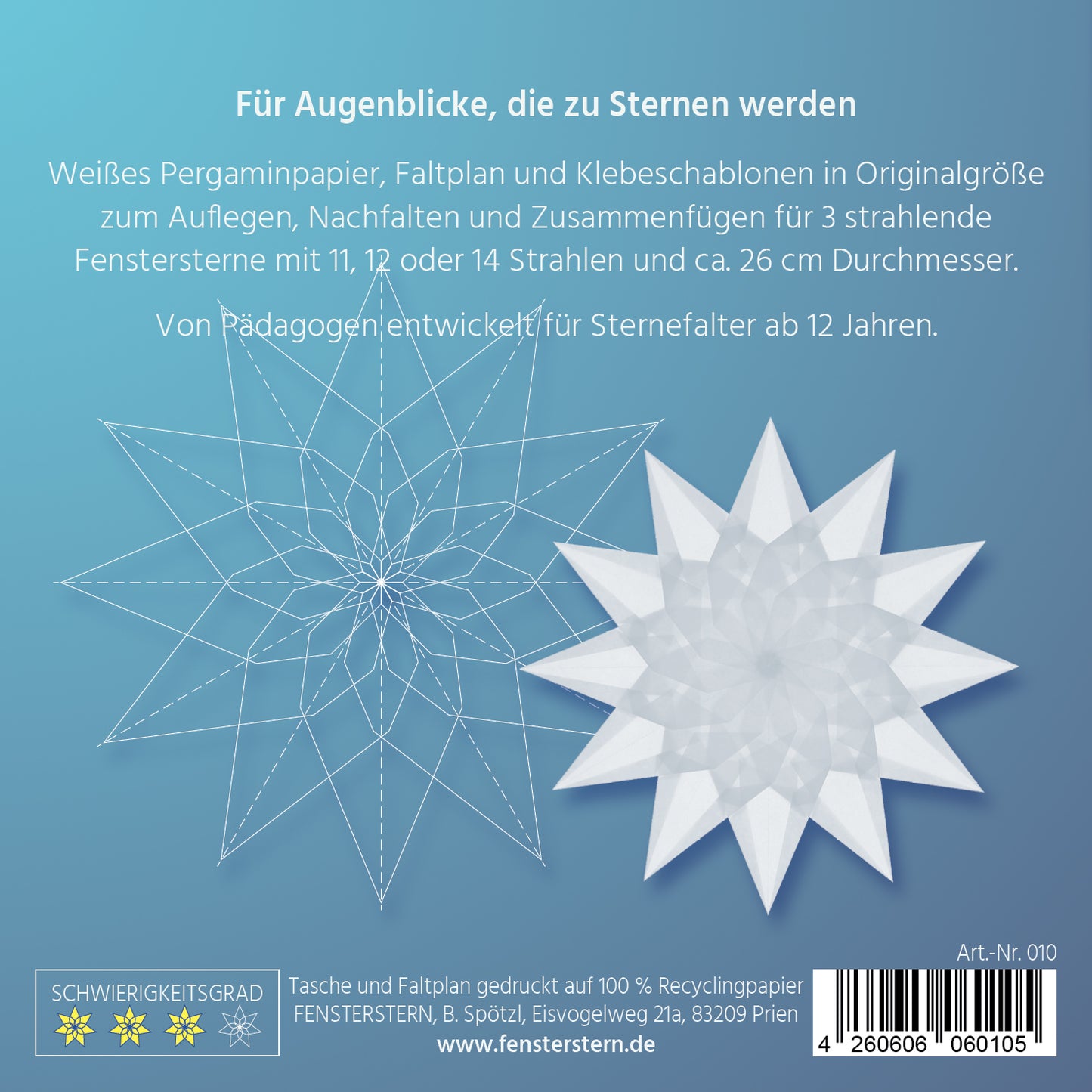 Wundervolle Fenstersterne (Weiß)