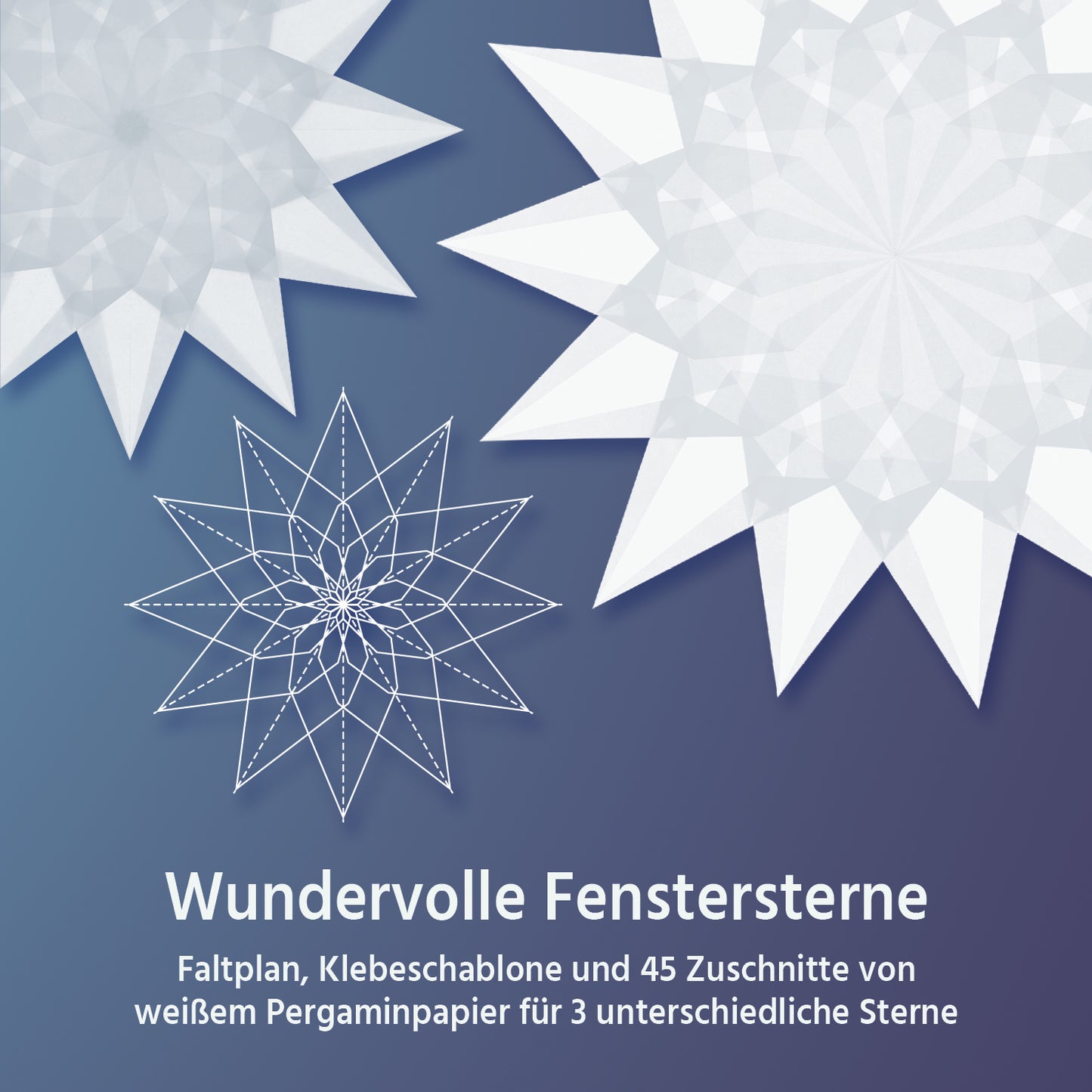Wundervolle Fenstersterne (Weiß)