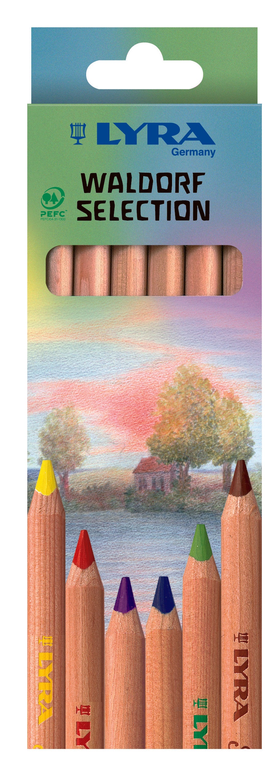 LYRA Super Ferby Natur Waldorf Selection 6 Stück– ausgewählte, unlackierte Buntstifte