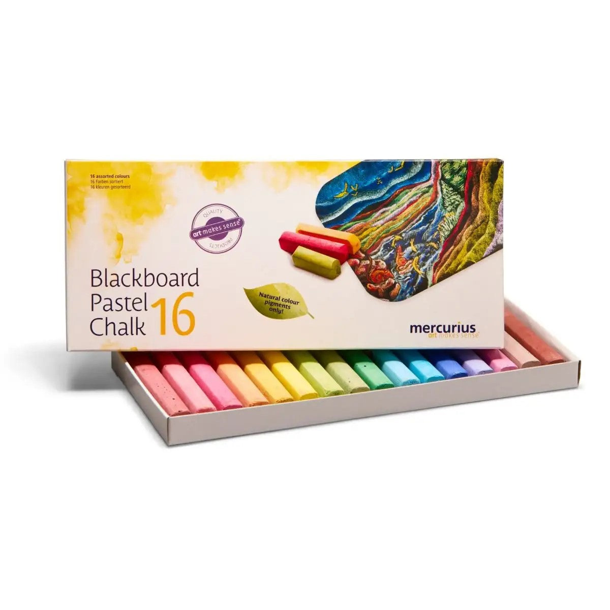 Mercurius Tafelpastellkreide - sortiert 16 Farben