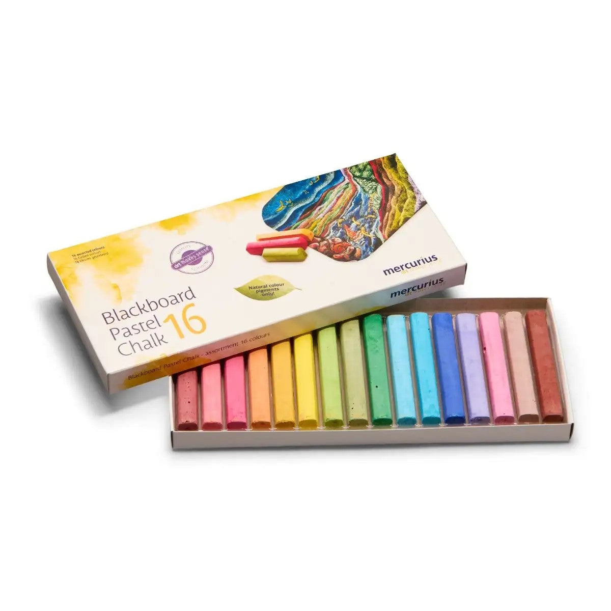Mercurius Tafelpastellkreide - sortiert 16 Farben