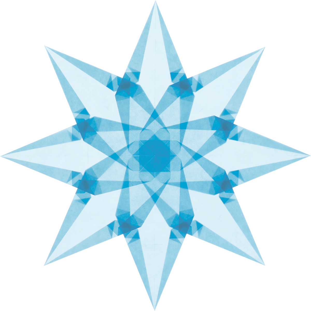 Faszinierende Fenstersterne (Hellblau, Hellgelb, Weiß) Art.-Nr. 014