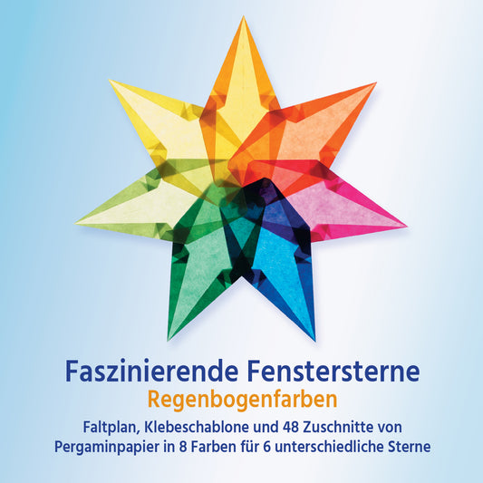 Faszinierende Fenstersterne Regenbogenfarben