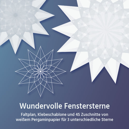 Wundervolle Fenstersterne (Weiß)