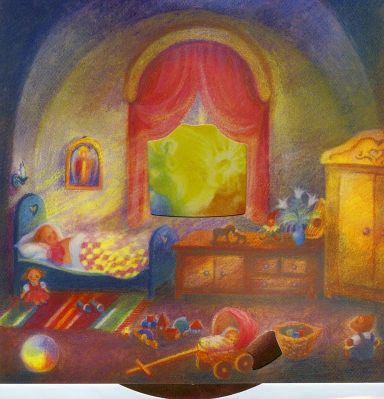Bewegliches Bild   „Mein Sonnentag“  Im Bettchen    Gabriela de Carvalho