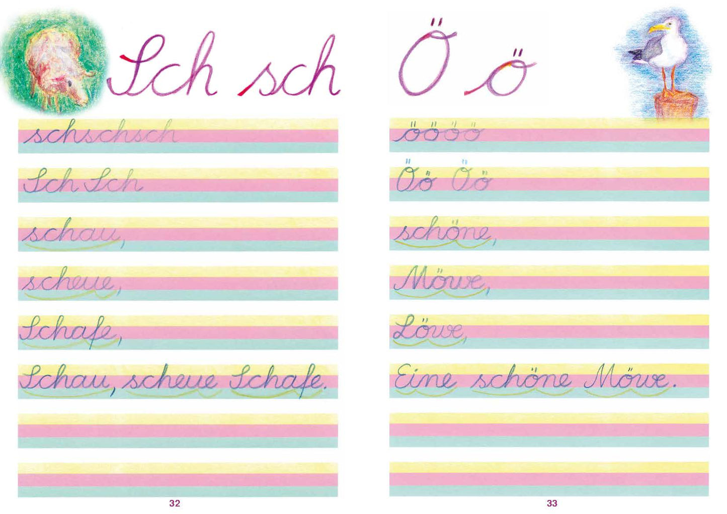 Schreibschrift schreiben mit Salome Heft 1 und 2