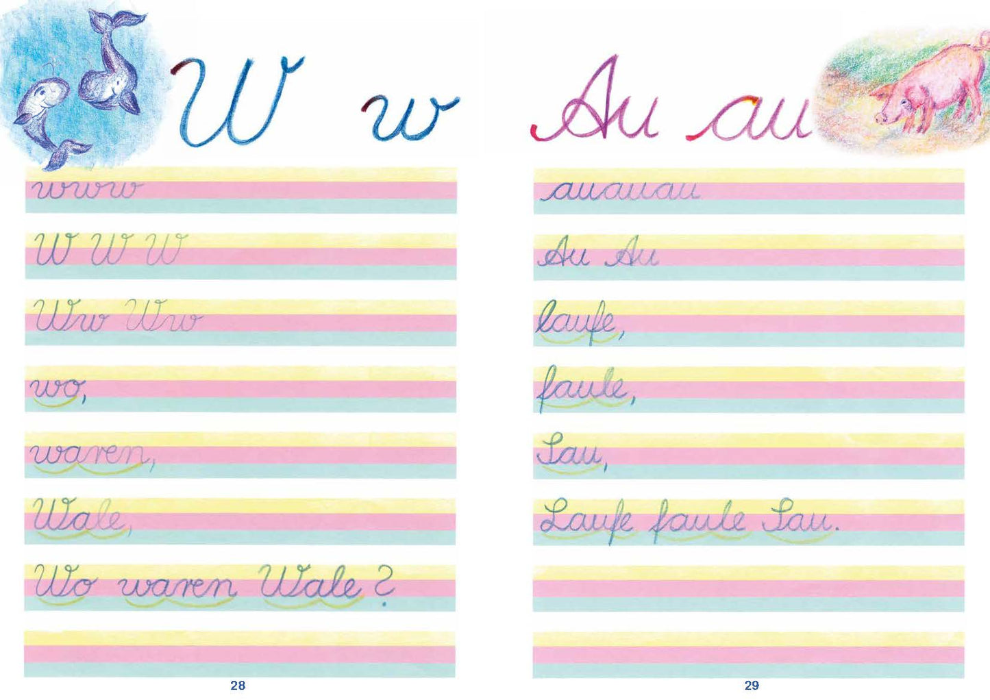 Schreibschrift schreiben mit Salome Heft 1 und 2